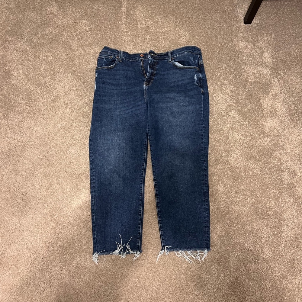 Kensie Dark Blue Ankle & Cropped Jeans